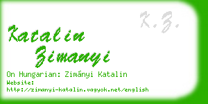 katalin zimanyi business card